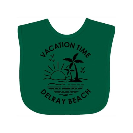 

Inktastic Vacation Time in Delray Beach Gift Baby Boy or Baby Girl Bib