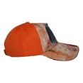 thumbnail image 5 of Three Horse Head Neon Orange Printed Baseball Cap Hat, 5 of 5