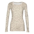 thumbnail image 4 of 2026 Long Sleeve Leopard Shirts for Women Crew Neck Tops for Everyday Wear, 2XL, 4 of 6