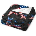 thumbnail image 3 of Fleece Blanket Throw Fuzzy Stars Independence Day Soft Microfiber Blanket for Couch,Sofa and Bed (60x50 Inch), 3 of 7
