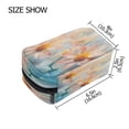 thumbnail image 3 of BZSMCE Makeup and Cosmetic Bag Women Simple Flowers with Raindrops Pattern Square Cosmetic Bag, 3 of 6