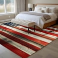 thumbnail image 4 of Vintage American Flag Area Rugs 5'x7', Washable Small Throw Rugs for Laundry Room Playroom, Retro USA Flags Wooden Indoor Outdoor Rug Non-Slip Low Pile Carpet Runner Reversible Floor Mats, 4 of 8