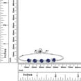 thumbnail image 5 of Gem Stone King 925 Sterling Silver Blue Created Sapphire and White E-F Lab Grown Diamond Tennis Bracelet for Women (3.26 Cttw, Fully Adjustable up to 9 inch), 5 of 5
