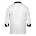 thumbnail image 2 of IEFIEL Mens Chef Shirt Kitchen Work Uniform Chef Cook Coat Hotel Jacket Canteen Cake Shop Costume White XL, 2 of 7