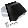 thumbnail image 2 of Cubierta para conducto de secadora, cubierta para secadora de cocina exterior, cubierta resistente para conducto de ventilación doméstico, fácil 8 pulgadas Negro, 2 of 9