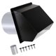 thumbnail image 2 of Cubierta de ventilación de secadora, acero recubierto de aluminio, aleta de ventilación de escape exterior, tapa sellada de pared 6 pulgadas Negro, 2 of 9