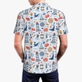 thumbnail image 3 of Balery Watercolor Nautical Printed Men’s Short Sleeve Polo Shirt, Midweight Men's Shirt,Golf Polo shirts -4X-Large, 3 of 8