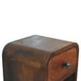 thumbnail image 6 of Lesuto Extra Mini Curved Chestnut Bedside with Open Slot - Modern, Wood, chestnu, 6 of 9