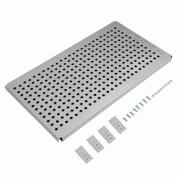 Kojem Universal Truck Deck Plate 19"x 34" for Freightliner Peterbilt Kenworth Catwalk Steel Powder Coated Silvery