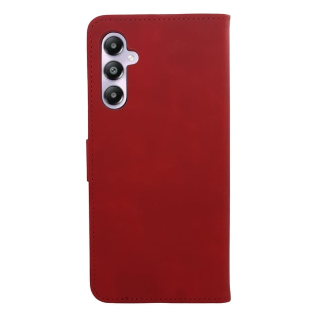 Funda Cartera Suave Cely Vesmir Para Samsung A05s Rojo Más 2 Micas De Cristal