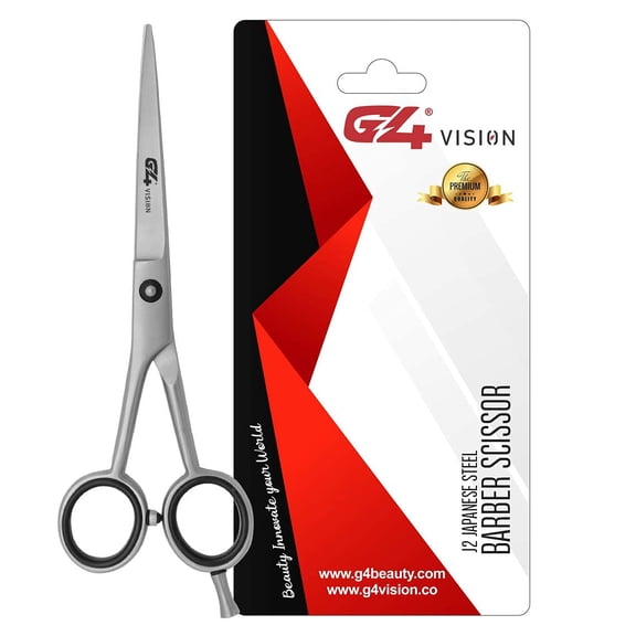G4 Vision Barber Hair Cutting Scissors J2 Japanese Steel Shears Tempered Stainless Razor Sharp Mustache Haircut Hairdresser