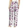 thumbnail image 3 of Xecao Rose Flowers Women's Straight Lounge Pajama Pants: The Epitome of Relaxed Sleepwear, 3 of 9