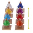thumbnail image 4 of Juego de campanas de mano Bling Bling 8 tonos con soporte de madera, 4 of 12
