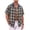 Green, variant on Big & Tall Men's Plaid Short Sleeve Button Down Shirt Contrast Collar Casual Untucked Tops for Summer Vacation