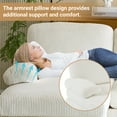 thumbnail image 6 of Ktaxon U-Shaped Sectional Sofa, 111"  Corduroy Couch, 4 Seat Lounge Sleeper with Double Chaise for Living Room Off White, 6 of 9