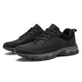 thumbnail image 2 of NOKIO Sneakers for Men Outdoor Wate𝗋proof Sneakers 𝖫a𝖼e Up Running Shoes Lightweight Hiking Shoes Wide Width Non-S𝗅ip Sport Shoes So𝗅id Color Casual Walking Shoes, 2 of 9