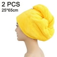 thumbnail image 2 of 2 Pack Microfiber Hair Drying Towels Thicken Cap with Button Hair Towel Magic Instant Hair Dry Wrap, 2 of 5