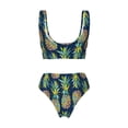 thumbnail image 5 of Daiia Colorful Pineapples Women's Bikini Set Two Piece Swimsuit High Waisted Bikini Adjustable Straps Bikini Perfect for Beach, Pool, and Summer Vacation-Small, 5 of 9
