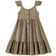 thumbnail image 4 of Vestido de Fiesta de Niña Bebé Color Sólido Plisado Casual con Botón Camisola Y Vestido de Princesa de Manga Larga Niñas de Moda Princesa Vestir, 4 of 6