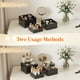thumbnail image 4 of Elevadores y soportes para buffet Lifewit, cajas cúbicas negras, 6 unidades, 4 of 8