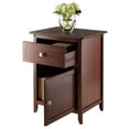 Winsome Wood Eugene Walnut Finish Nightstand Accent Table with Storage