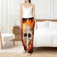 thumbnail image 6 of Lsque Satanic Skull Print Women's Pajama Pants, Lounge Pant - Comfortable Home Wear,Elastic Waistband, Stylish Design-Large, 6 of 9