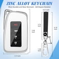 thumbnail image 6 of Key Fob Cover Compatible with Lexus ES GS NX LS RX RC GX LX 570 200 250 350 460 300 F 450h 600h Keychain Case Holder Protector,Silver, 6 of 6