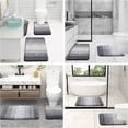 thumbnail image 4 of Microfiber Toilet Rugs U-Shaped, Shaggy Soft and Absorbent Bathroom Rugs, Non-Slip, Thick Plush Bathroom Mat, Machine Washable Dry Contour Bath Mats for Toilet Base, 20" x 20", Gray, 4 of 6