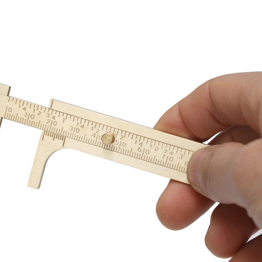 LLLL Mini Brass Caliper Pure Copper Vernier Ruler Double Scale