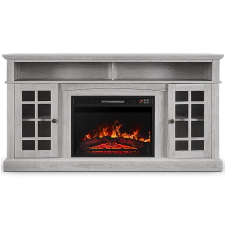 Belleze Fireplace Tv Stand With Remote Control Console Media
