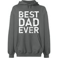 thumbnail image 2 of OXI Hoodie Sweatshirt - Best Dad Ever, Basic Casual Hoodie for Men's and Women Fleece Hoodie Long Sleeve - Graphite Heather Small, 2 of 3