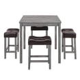 thumbnail image 4 of M optimized 5 Piece Dining Table Set with 4 Chairs Modern Farmhouse Table with Upholstered Chair for Dining Room Living Room Kitchen Apartment, 4 of 9