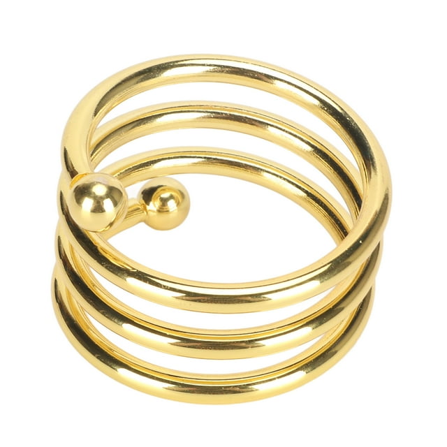 Servilleteros, 5 anillos para servilletas, anillos dorados para servilletas, anillos de metal para servilletas, construidos para el futuro Jadeshay A