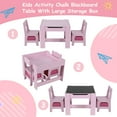 thumbnail image 6 of Arlopu Kids Table and 2 Chairs Set, Wooden 3pcs Activity Play Table Set for Toddlers Art Crafts Drawing Reading, 6 of 8