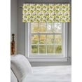 thumbnail image 5 of Curtain Valance for Windows,Summer Lemon Leaf Seamless Kitchen Valances Rod Pocket Short Curtains,Country Flower Retro Linen Window Treatment Panel for Bedroom Bathroom 54"x18", 5 of 7