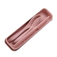 thumbnail image 1 of Wheat Straw Cutlery, Rounded Edges Travel Utensils Set Fork Spoon Knife with Box for Office for Picnic Pink,Blue,Green,Beige, 1 of 8