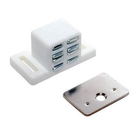Selby SYM910 W 0.875 in. Magnetic Catch High with Strike - White