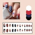 thumbnail image 2 of DHARMONAL Independence Day Finished Nail Patch Five Manned Star Long Clear on Nails on Coffin Nails Reusable Nails Forms on Nails Coffin Medium Length Coffin Shaped Nail Tips Clear, 2 of 5