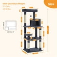 thumbnail image 5 of Pefilos 56" Multi-Level Cat Tree Tower for Indoor Cats with Sisal Scratching Posts, Cozy Cat Condo, Large Hammock and Plush Perches Cat Tree House for Large Cats, Dark Gray, 5 of 7