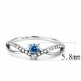 thumbnail image 2 of Luxe Jewelry Designs Women's Stainless Steel Engagement Ring with AAA Grade Cubic Zirconia Sea Blue, 2 of 4