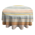 thumbnail image 4 of Colorful Stripe Round Table Cloth,Wrinkle Free Table Cover with Polyester,Waterproof Reusable Round Table Clothes for Weeding Birthday Tea Party Decorations (Round,60x60inch), 4 of 6