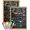 12" x 16", variant on of School Sign 12"x16" - Double-Sided Chalkboard, of School Board with Solid Frame - Includes 6 Dry Erase Markers for Grades Student