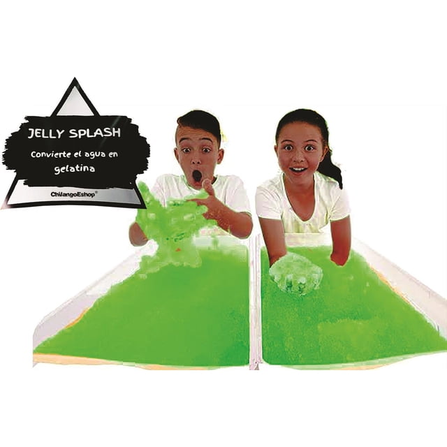 JELLY SPLASH PARA BAÑO O JUEGO EN GELATINA VERDE POLVOS HOLI CHJELLY GR