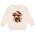 thumbnail image 2 of Inktastic Christmas Highland Cow Toddler Sweatshirt, 2 of 4