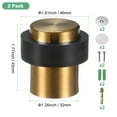 thumbnail image 3 of Uxcell 2-Pack Topes de Puerta de Suelo, Tope de Puerta Cilíndrico de Acero Inoxidable con Amortiguador de Goma Plástica [Tono Dorado], 3 of 7