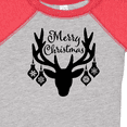thumbnail image 4 of Inktastic Merry Christmas Reindeer Antlers with Ornaments Boys or Girls Baby Bodysuit, 4 of 5