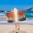 thumbnail image 5 of Orange Autumn Landscape Hooded Beach Towel Kids Bath Towels Quick Dry for Pool Swiming 50" x 23.5" Microfiber Soft Bathrobe, 5 of 7
