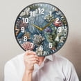 thumbnail image 6 of Yayeee Wall Clock Battery Operated 11.9" Silent Quartz Non-Ticking for Living Room Decor, Sea Plants Pattern, 6 of 8