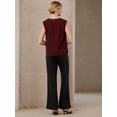 thumbnail image 5 of DARING DIVA Women's Sleeveless Tank Top V Neck Camisole Shirt S Dark Red, 5 of 6