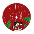 thumbnail image 2 of Christmas Tree Skirt Round Christmas Tree Base Apron for New Year Decoration Snowman 90cm, 2 of 8